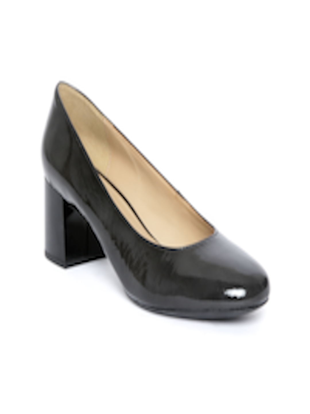 Buy Geox Women Black Solid Leather Pumps - Heels for Women 10029029 ...