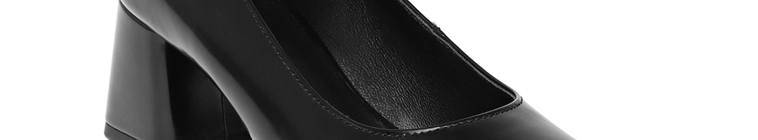 Buy Geox Women Black Solid Leather Pumps - Heels for Women 10029305 ...