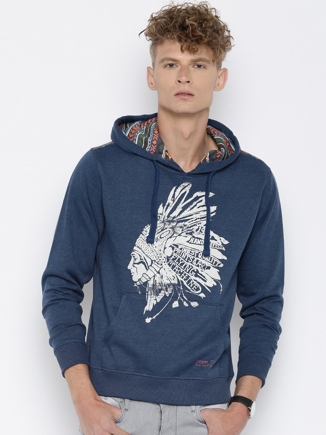 flying machine hooded shirt