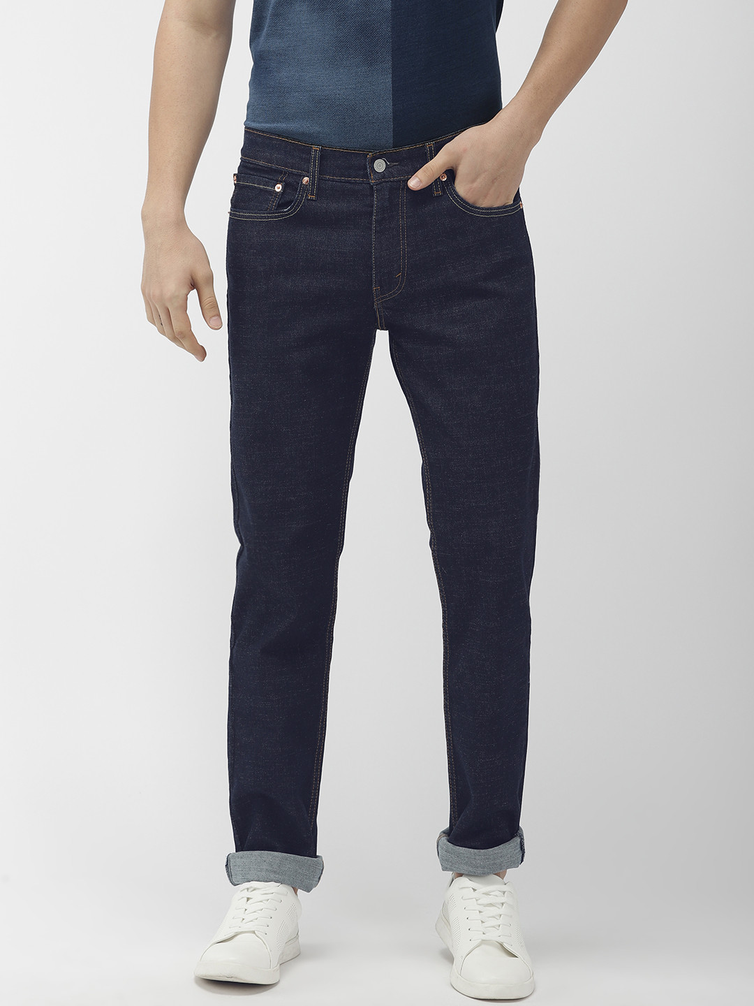 Buy Levis Men Blue 511 Slim Fit Mid Rise Clean Look Stretchable Jeans