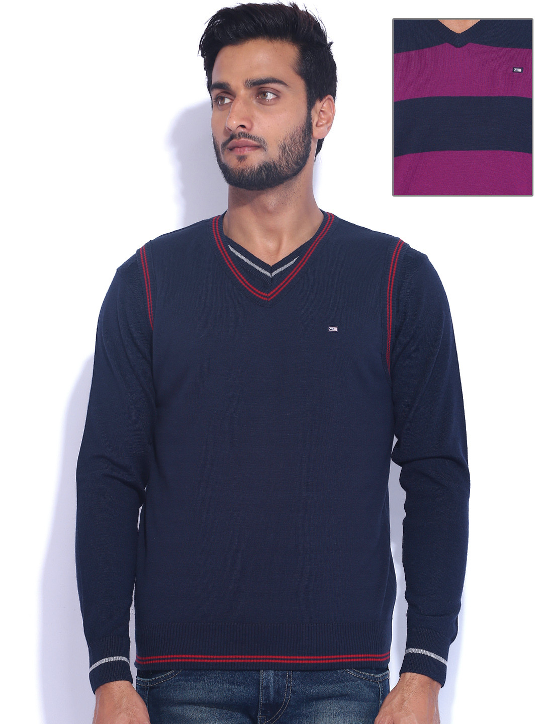 Buy Arrow Sport Navy Reversible Sweater - Sweaters for Men 1005135 | Myntra