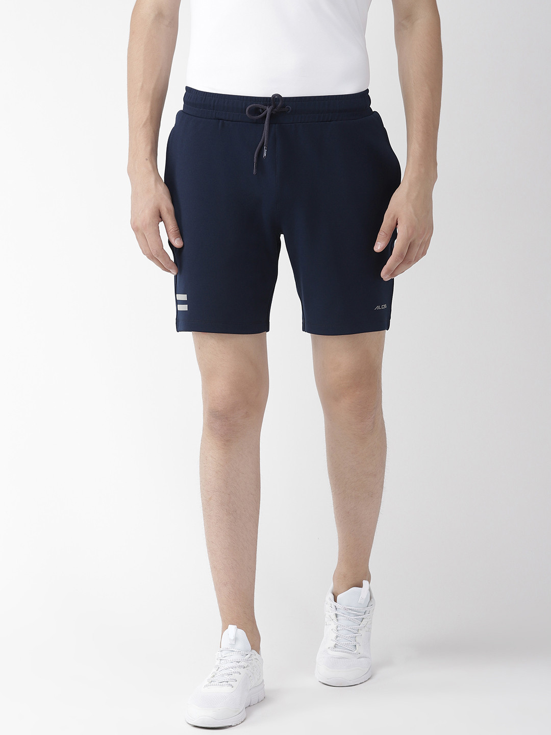 Buy Alcis Men Navy Blue Solid Slim Fit Running Shorts Shorts for Men