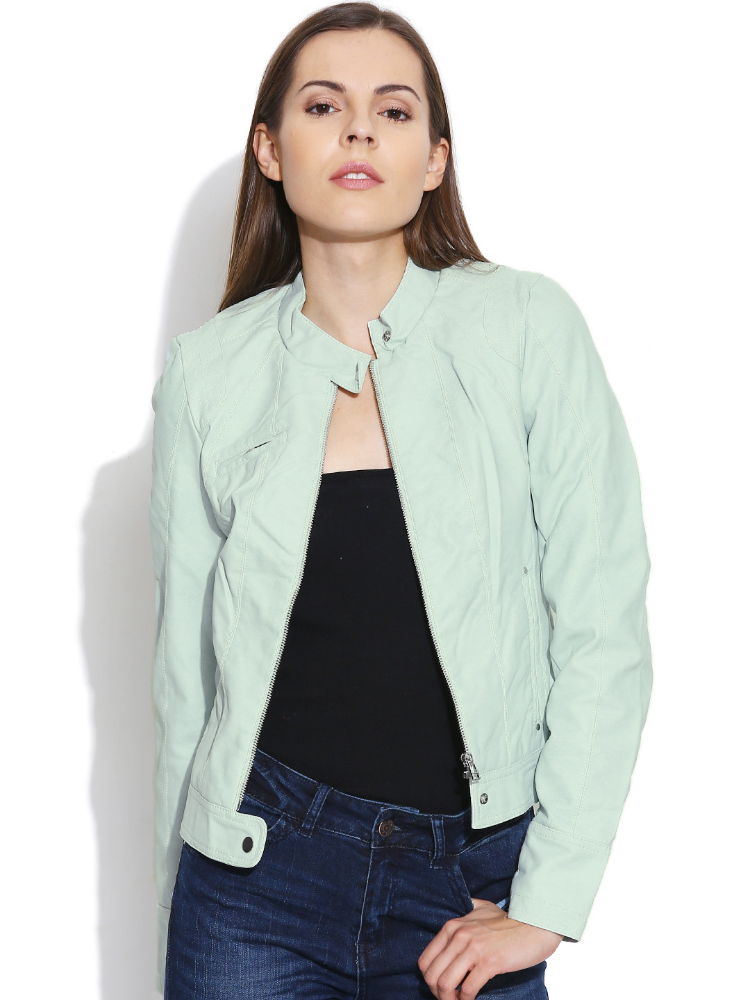 Buy Vero Moda Mint Green Jacket Jackets for Women 1005477 Myntra