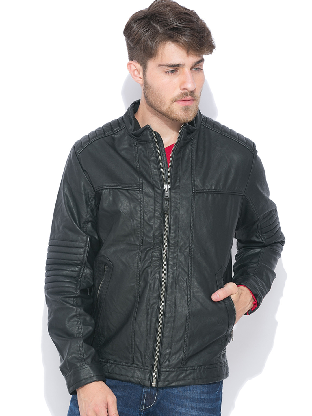 Buy Status Quo Black Jacket Jackets for Men 1006563 Myntra