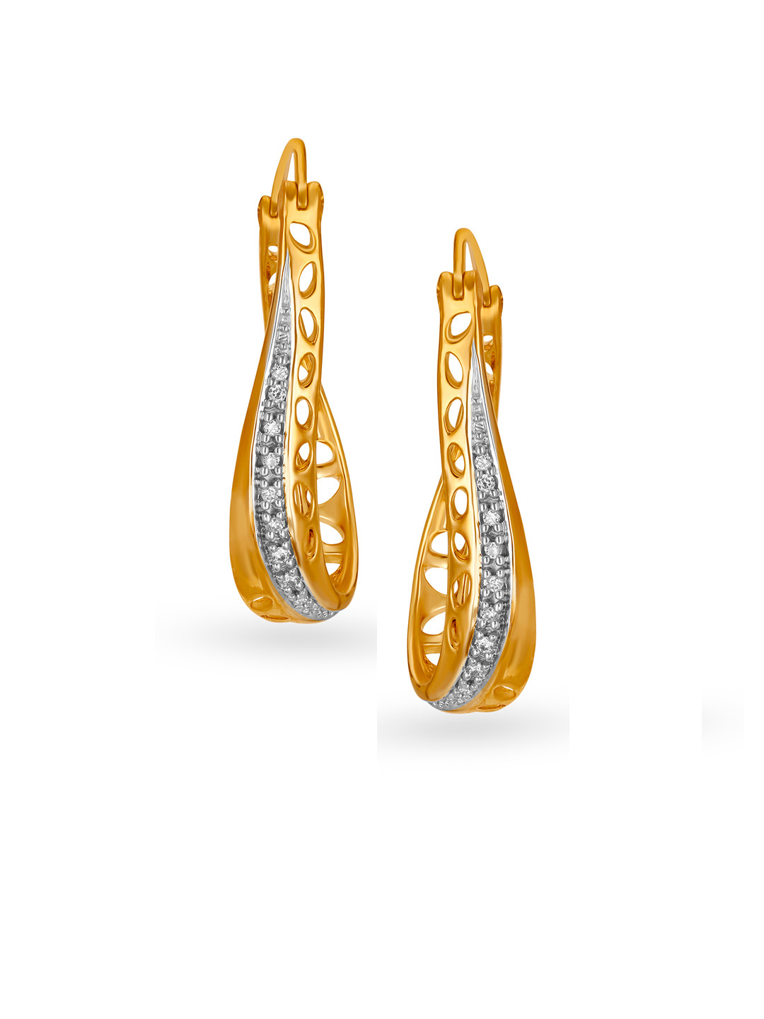 Hoop earrings gold tanishq clearance