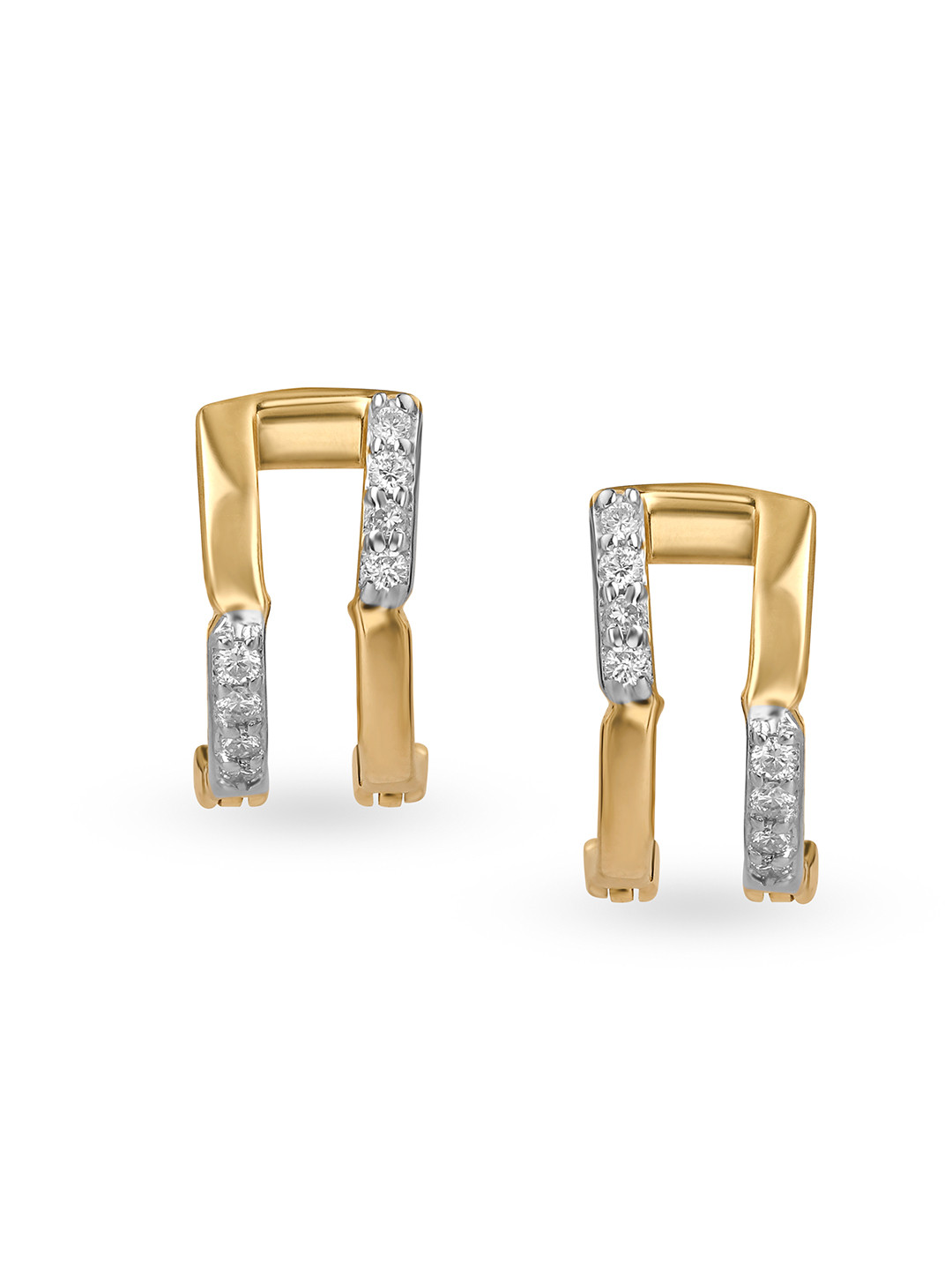 Hoop earrings gold tanishq clearance