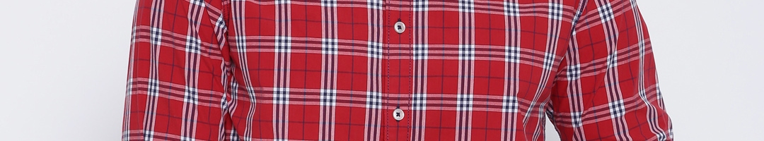 Buy People Red Checked Slim Casual Shirt - Shirts for Men 1010030 | Myntra