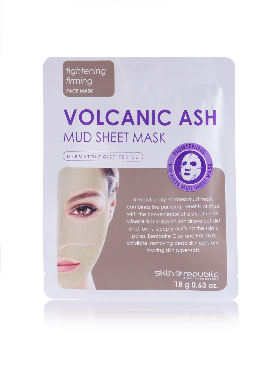 Buy Skin Republic Unisex Volcanic Ash Mud Sheet Face Mask 18 G Mask