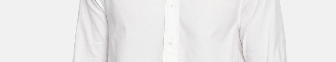 Buy Calvin Klein Jeans Men White Regular Fit Solid Casual Shirt ...