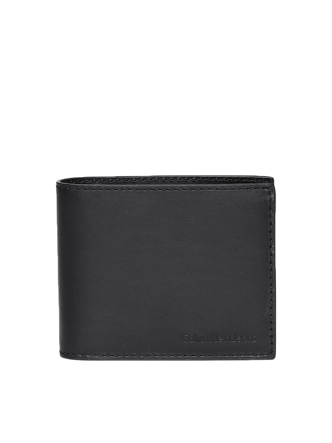 Buy Calvin Klein Men Black Solid Two Fold Leather Wallet Wallets for