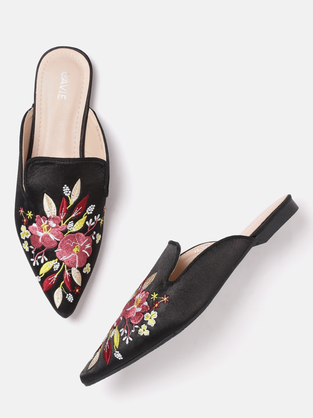 pink mule flats