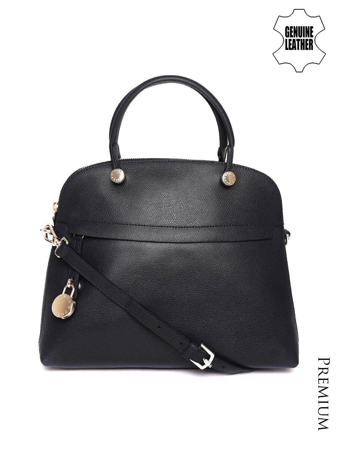 Buy Furla Black Leather Handbag Handbags for Women 1013623 Myntra