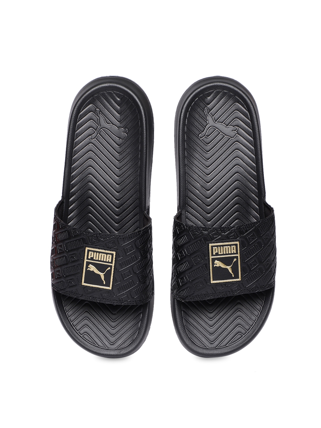 puma sliders black