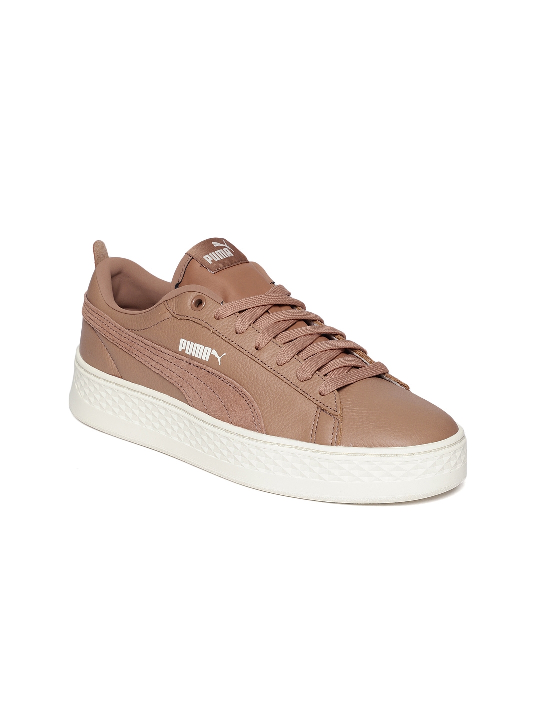 tan puma platform sneakers