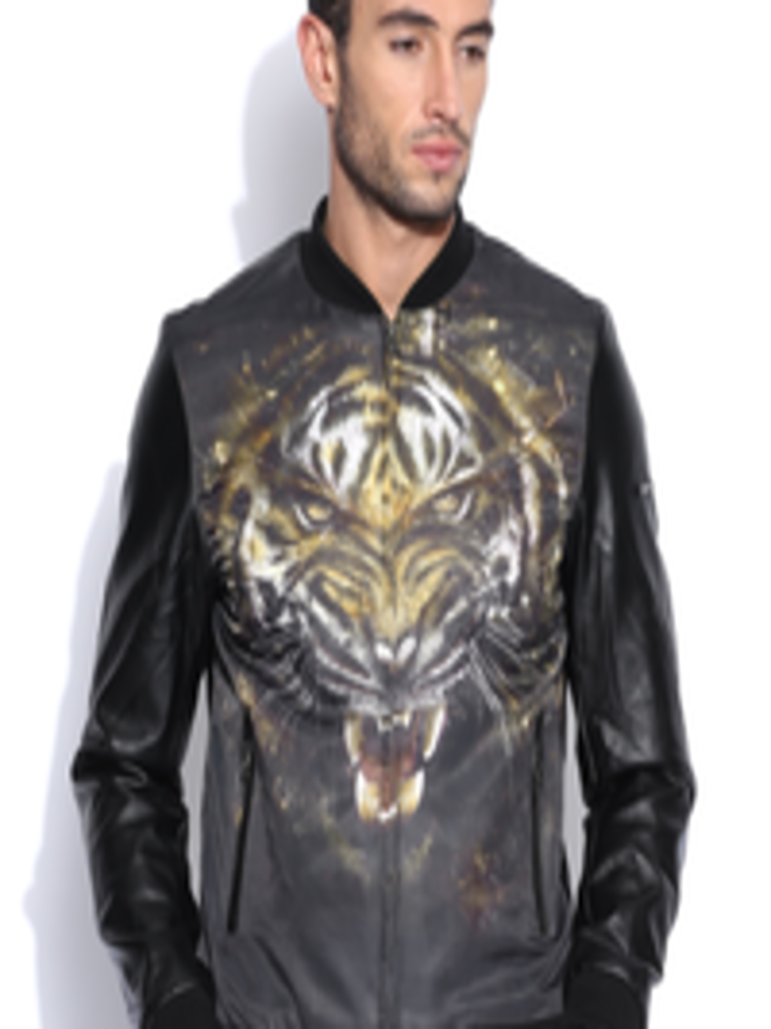 Buy Ed Hardy Black Printed Jacket - Jackets for Men 1013856 | Myntra