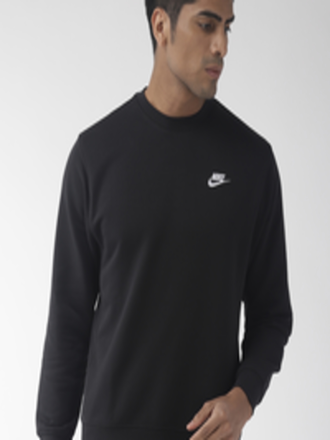 Buy Nike Men Black Standard Fit NSW CLUB CRW FT Sweatshirt - Tshirts ...