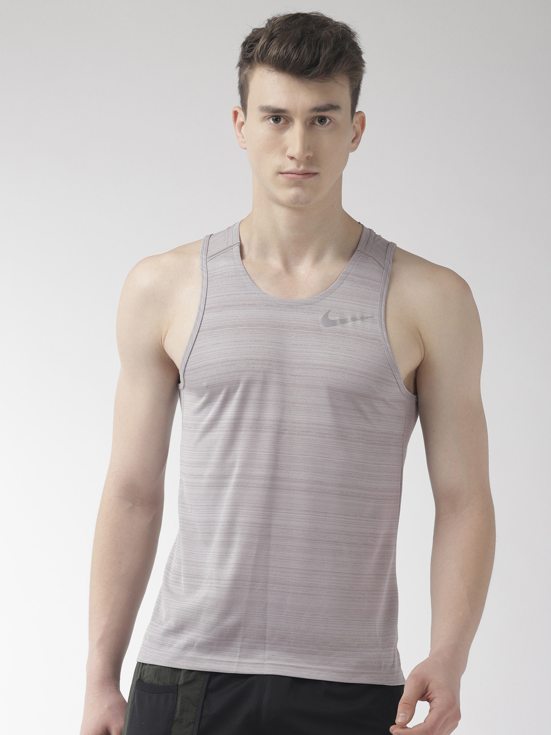 Buy Nike Men Grey Standard Dri FIT Miler TANK T Shirt - Tshirts for Men 10139281 | Myntra