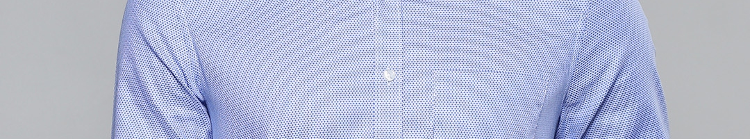 Buy Louis Philippe Men Blue Classic Fit Self Design Formal Shirt - Shirts for Men 10141575 | Myntra