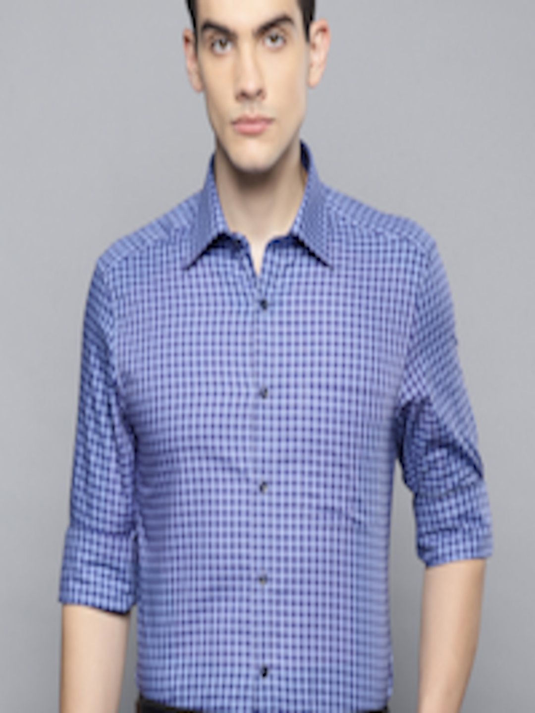 Buy Louis Philippe Men Blue Classic Fit Checked Formal Shirt - Shirts for Men 10141739 | Myntra