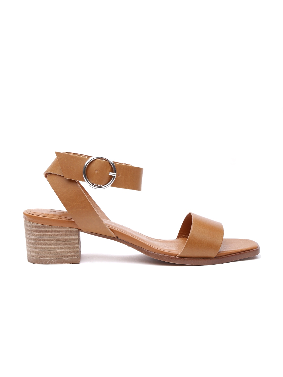 mango square toe block heel sandals
