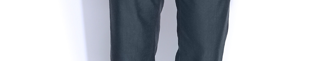Buy Van Heusen Grey Custom Fit Formal Trousers - Trousers for Men ...