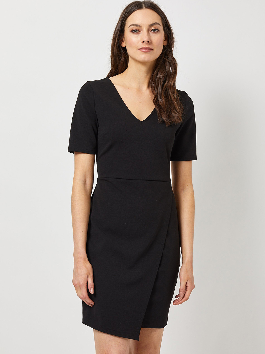 Buy DOROTHY PERKINS Women Black Solid Wrap Dress Dresses for Women