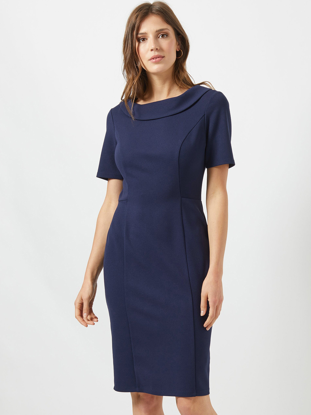 Buy DOROTHY PERKINS Women Solid Navy Blue Sheath Dress Dresses for