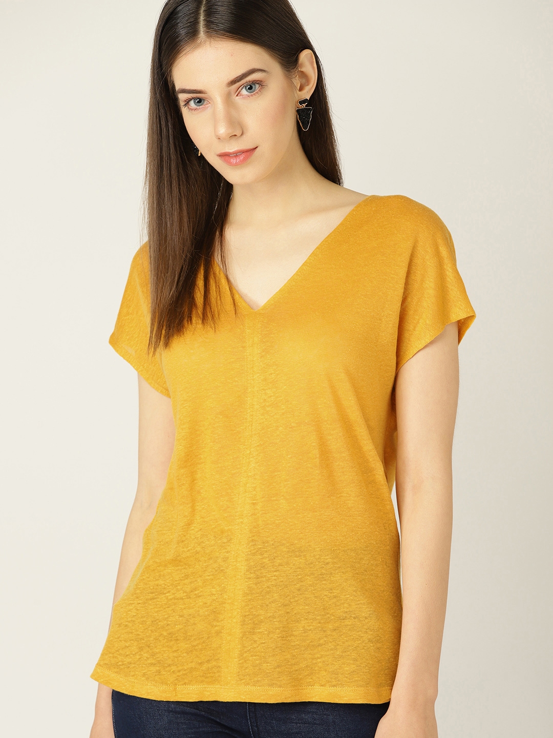 mustard yellow womens tops