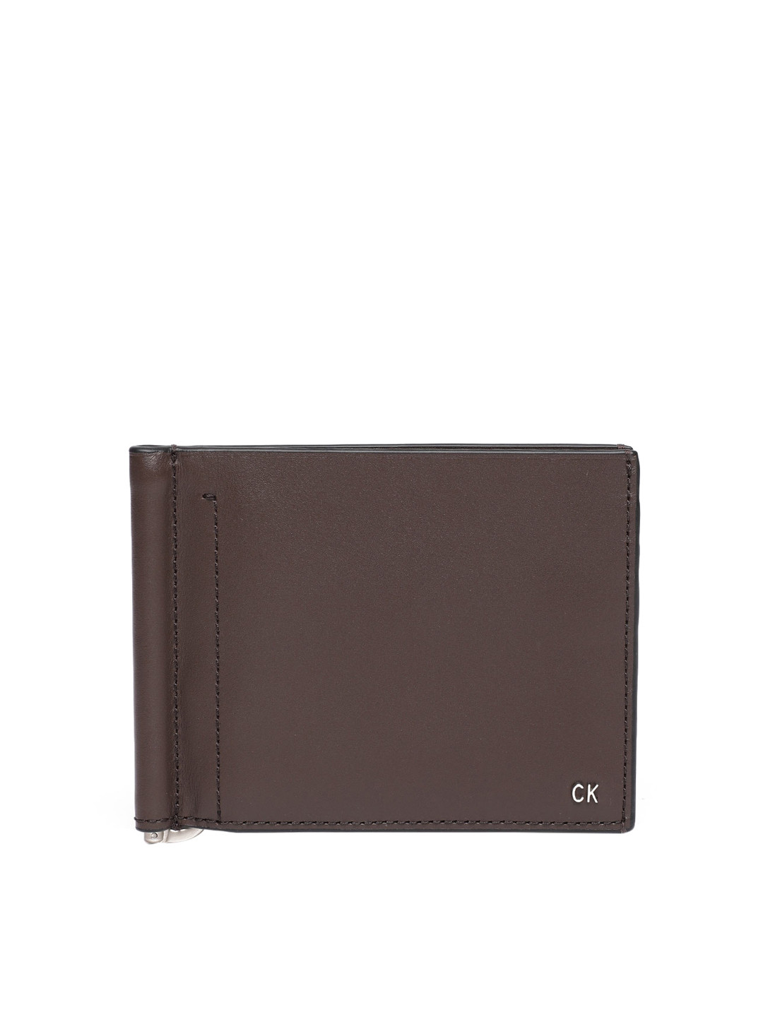 Buy Calvin Klein Jeans Men Brown Solid Two Fold Leather Wallet