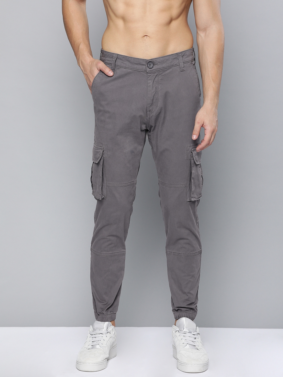 grey cargos h&m