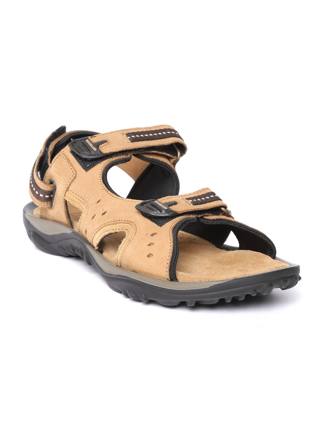Buy Woodland Men Brown Leather Comfort Sandals - Sandals for Men 10158157 | Myntra