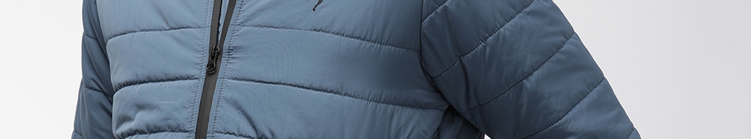 Buy Indian Terrain Men Blue Solid Insulator Padded Jacket - Jackets for ...