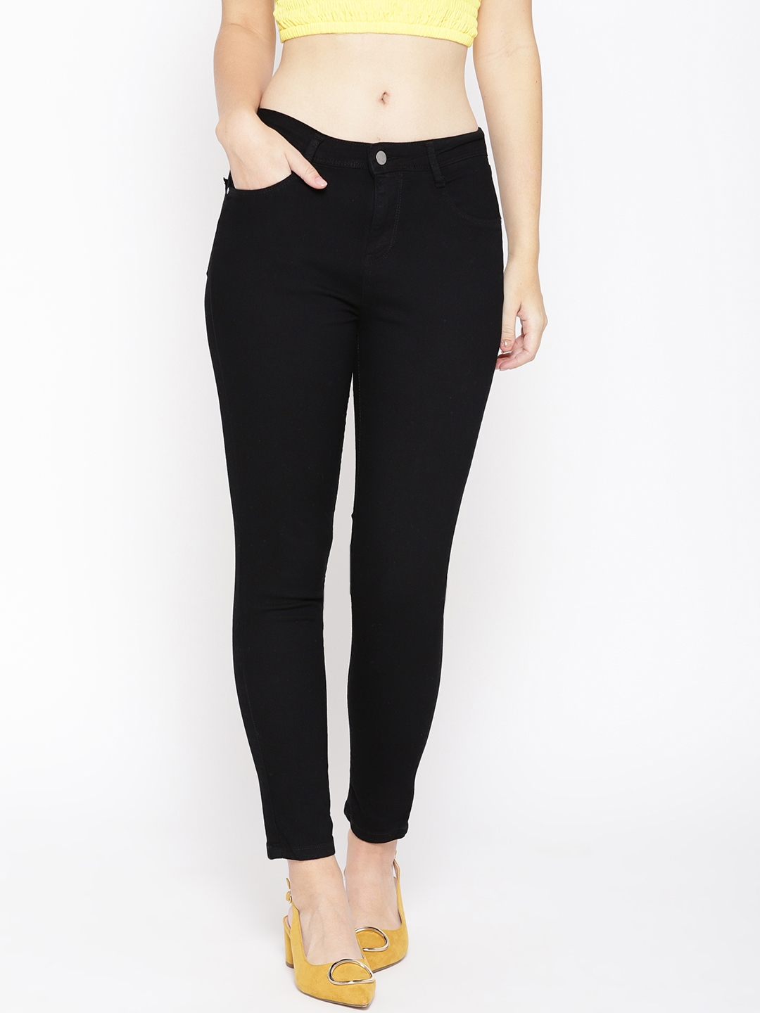 skinny fit high rise jeans for women