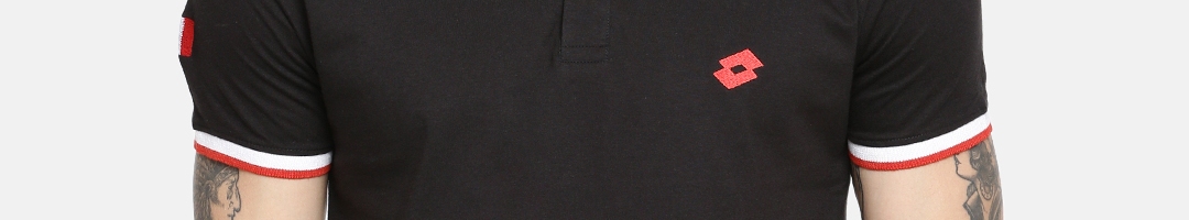 Buy Lotto Men Black Solid Polo T Shirt - Tshirts for Men 10176461 | Myntra