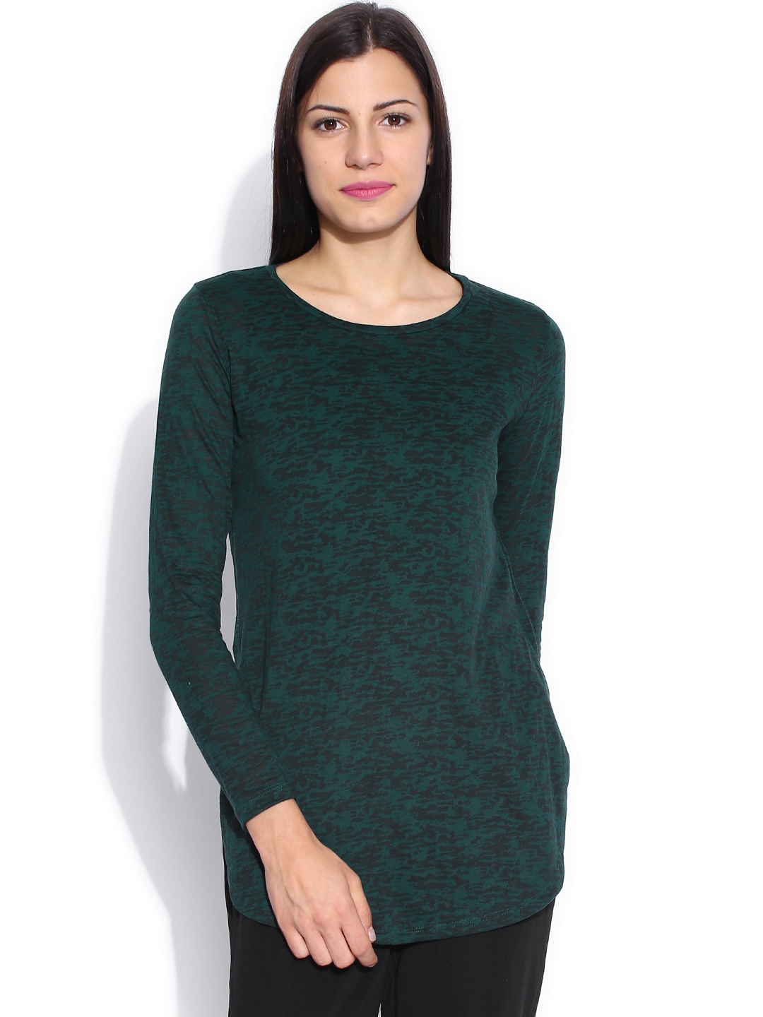 Buy ONLY Green & Black Top - Tops for Women 1017723 | Myntra