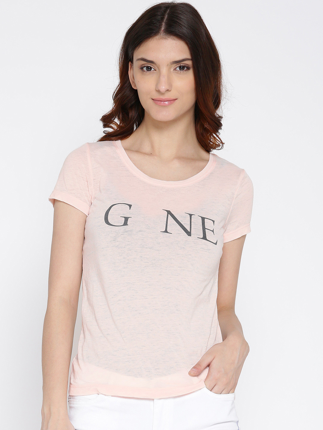 Buy ONLY Pink Printed T Shirt Tshirts for Women 1017743 Myntra