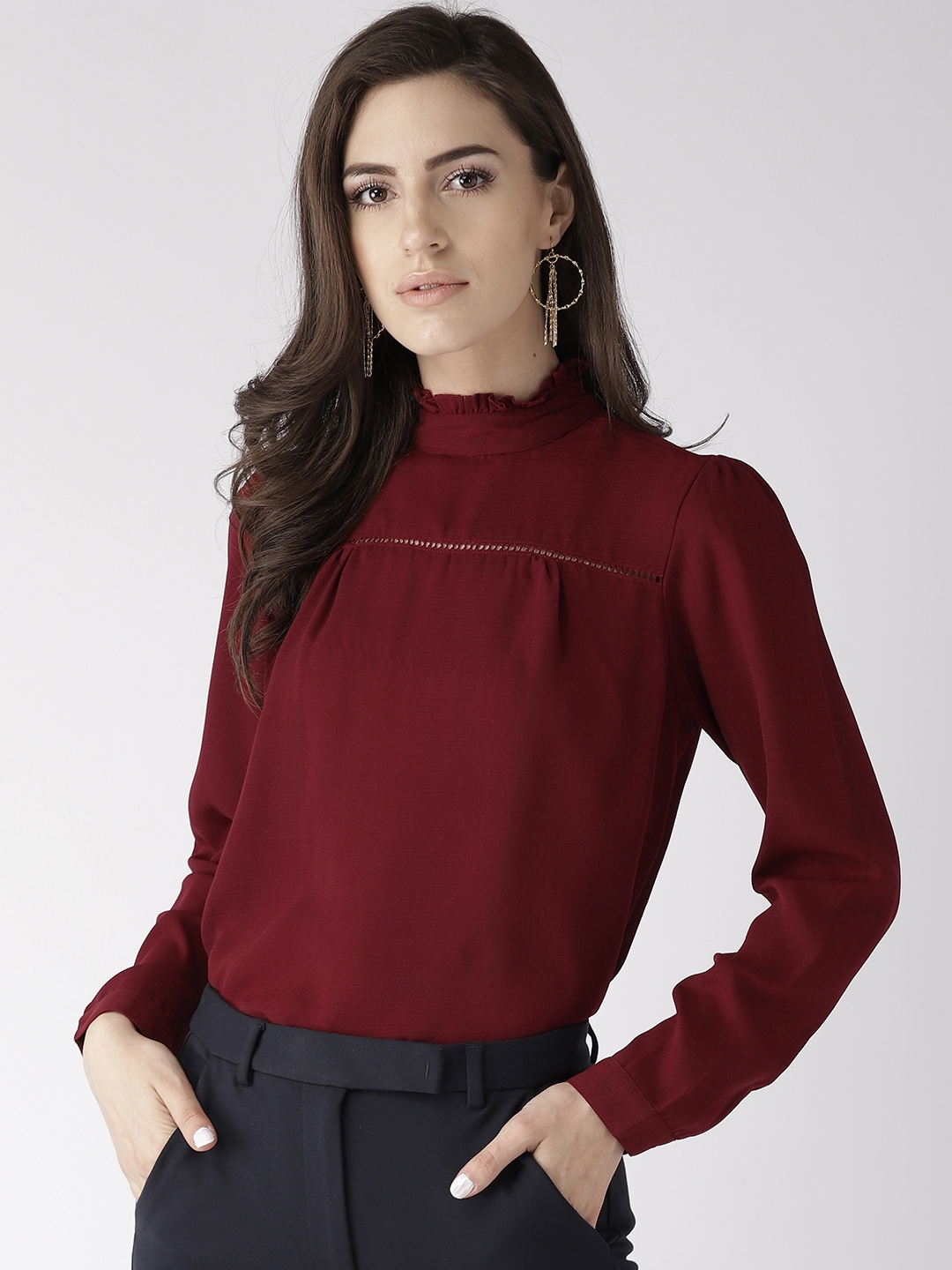 maroon boutique tops