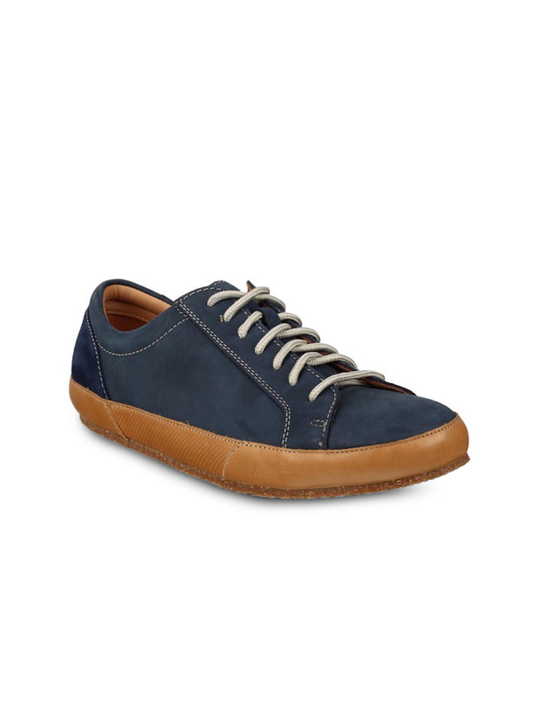 men's blue leather casual shoes