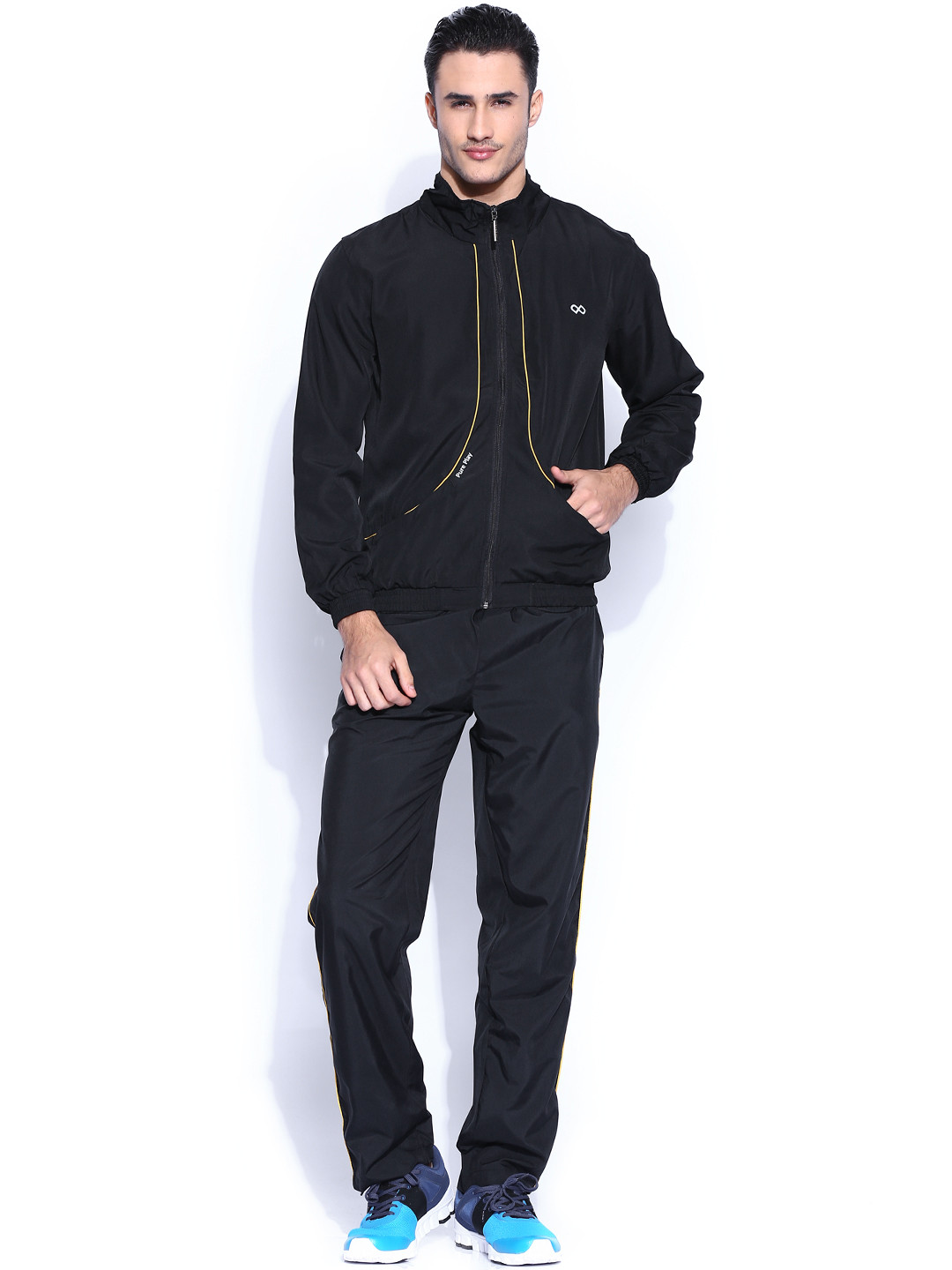 Buy Pure Play Black Tracksuit Tracksuits for Men 1018505 Myntra