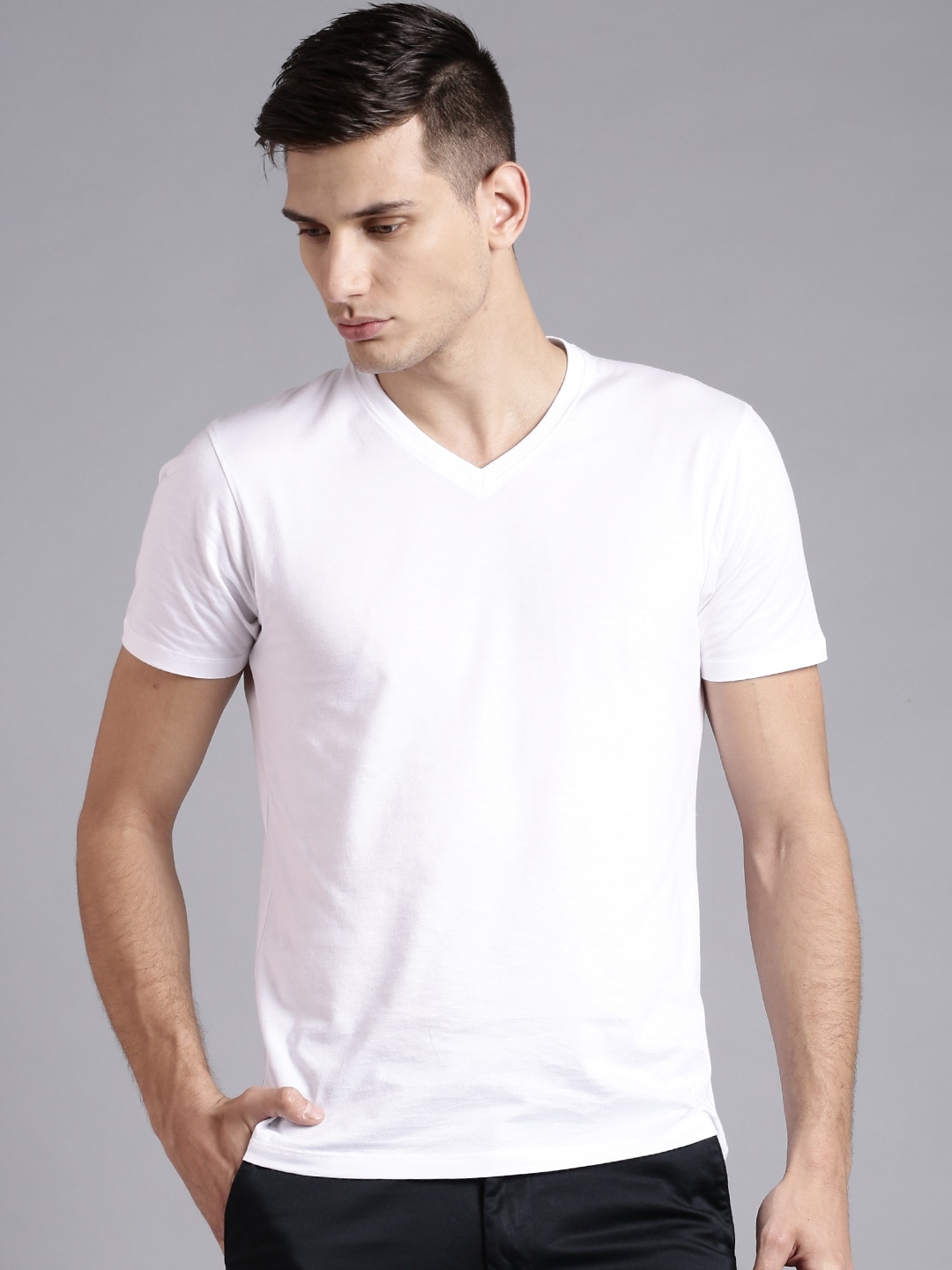 Buy ETHER White Pure Cotton T Shirt - Tshirts for Men 1018619 | Myntra