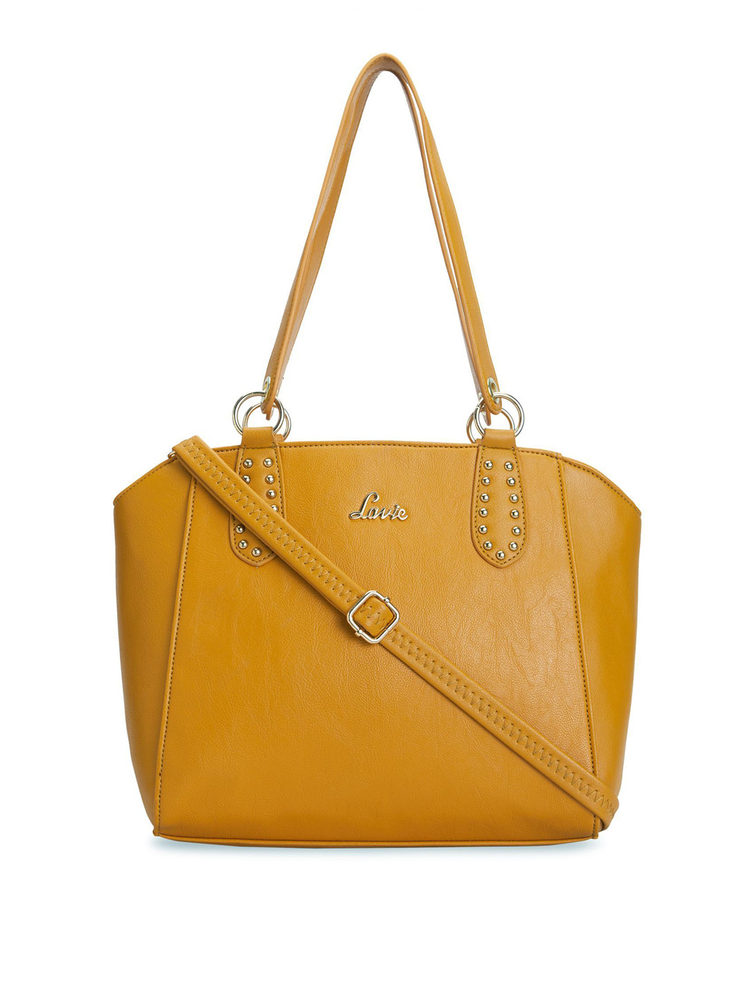 Buy Lavie Women Mustard Yellow Solid Shoulder Bag Handbags for Women