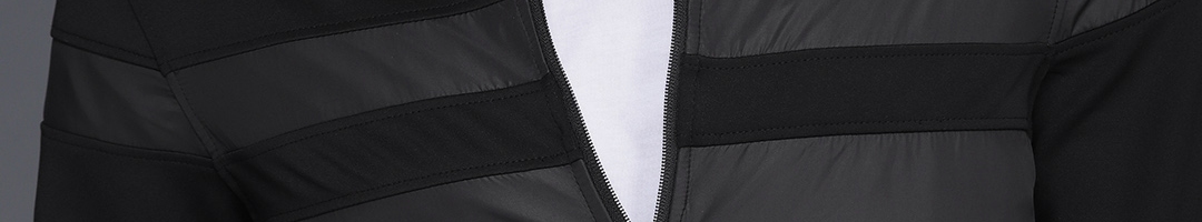 Buy WROGN Men Black Solid Slim Fit Bomber Jacket - Jackets for Men ...