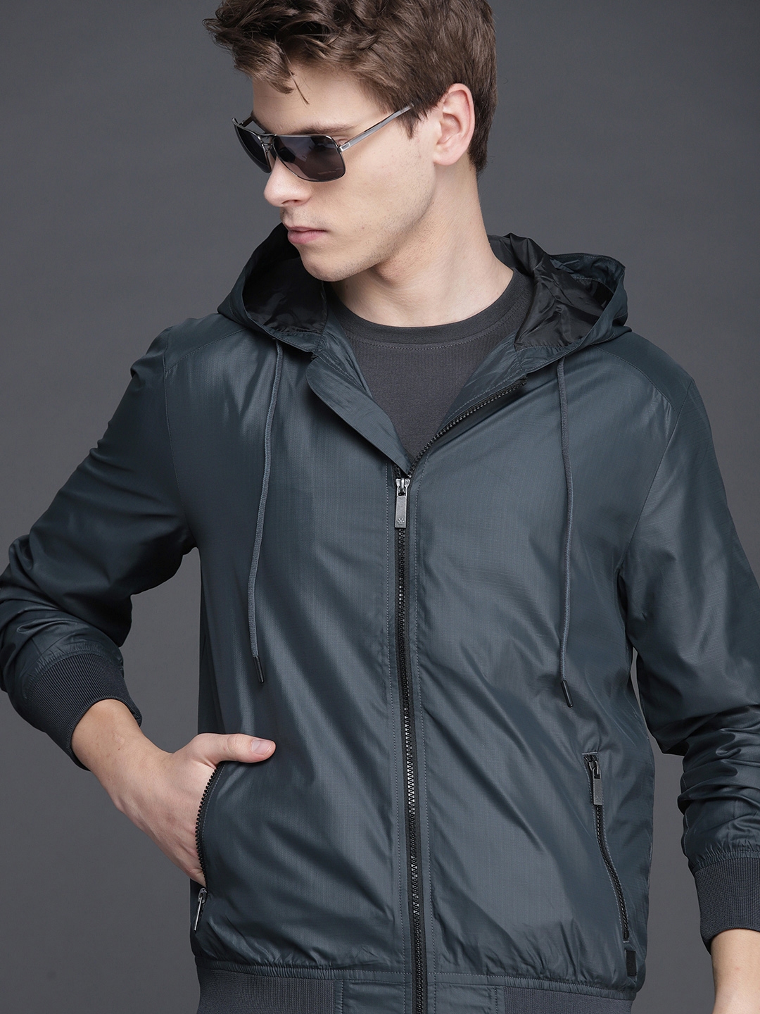 Buy WROGN Men Black Solid Bomber Jacket Jackets for Men 10187265