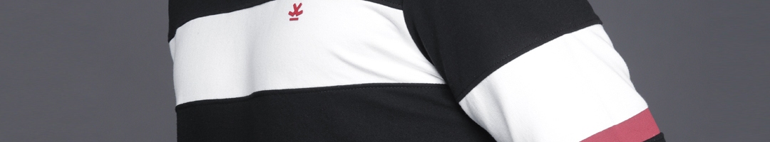 Buy WROGN Men Black & White Colourblocked Slim Fit Sweatshirt ...