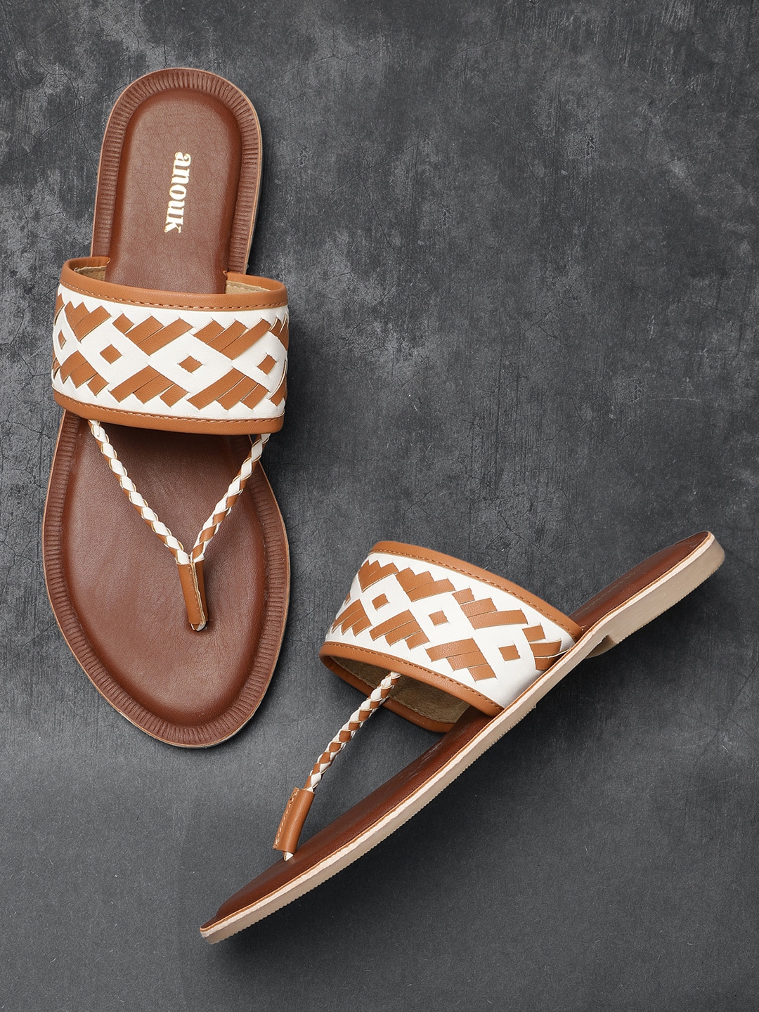 anouk open toe flats