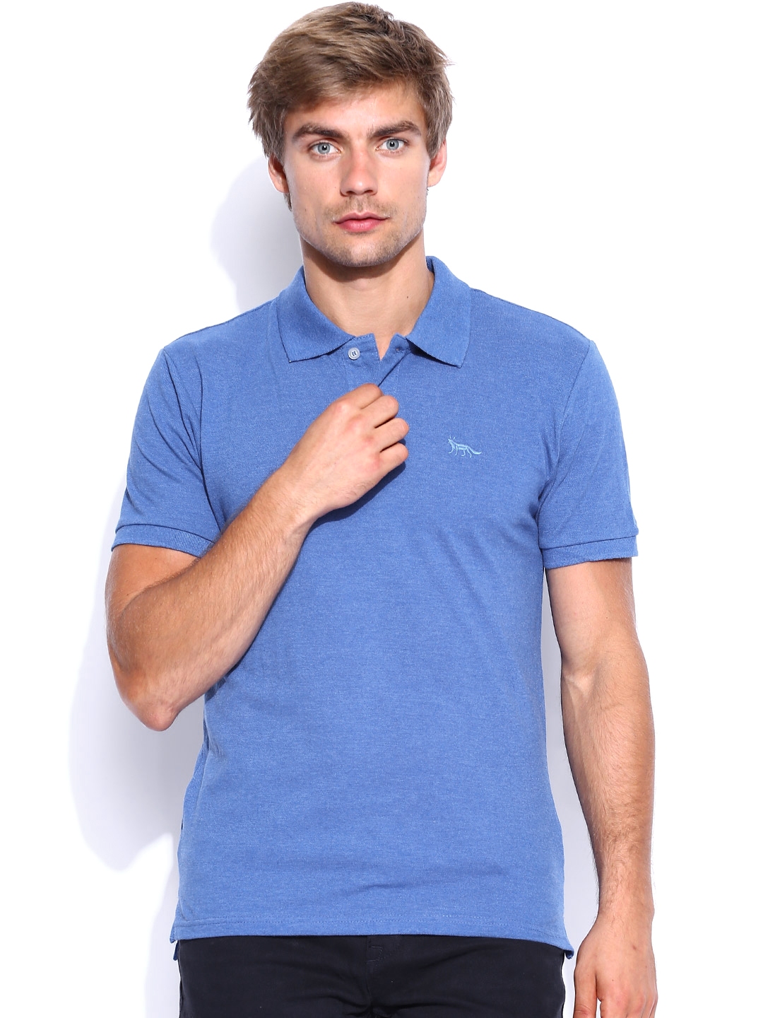 Buy Fox Blue Polo T Shirt - Tshirts for Men 1019677 | Myntra