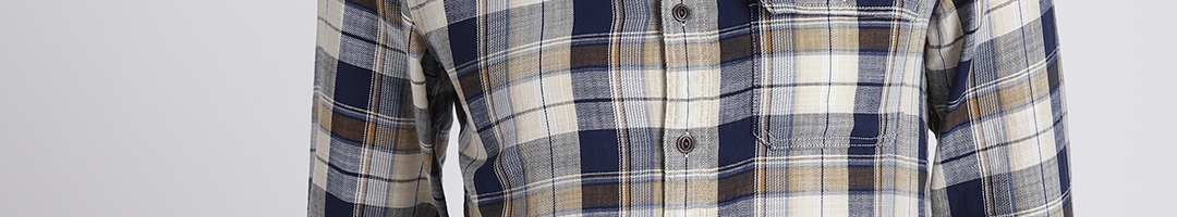 Buy GAP Men's Slub Plaid Flannel Shirt In Standard Fit - Shirts for Men ...