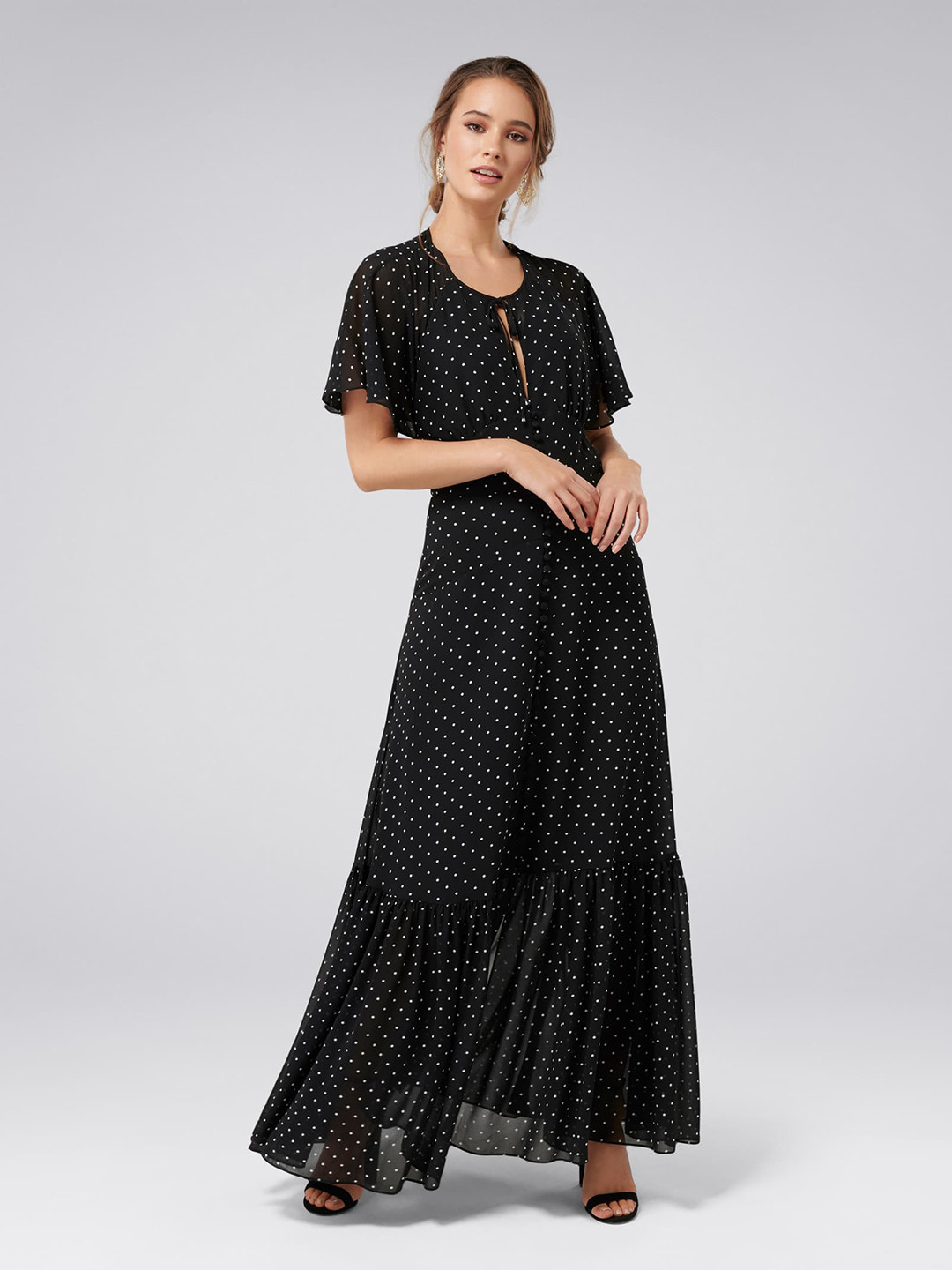 Buy Forever New Women Black Maxi Dress - Dresses for Women 10211825 ...