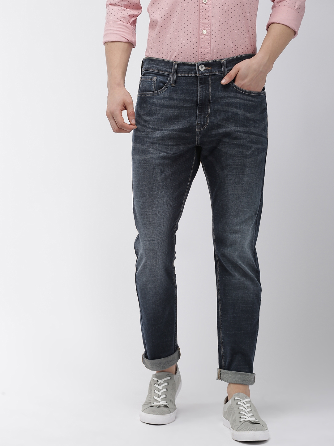 Buy Denizen From Levis Men Blue Tapered Fit Low Rise Clean Look ...