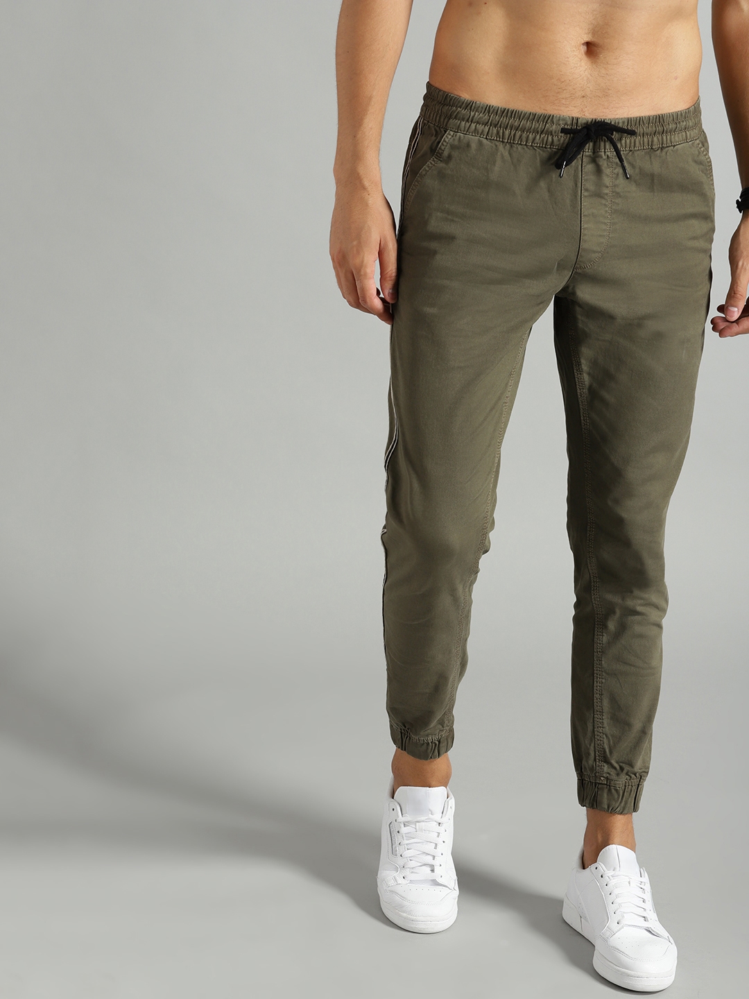 ivoc olive solid joggers